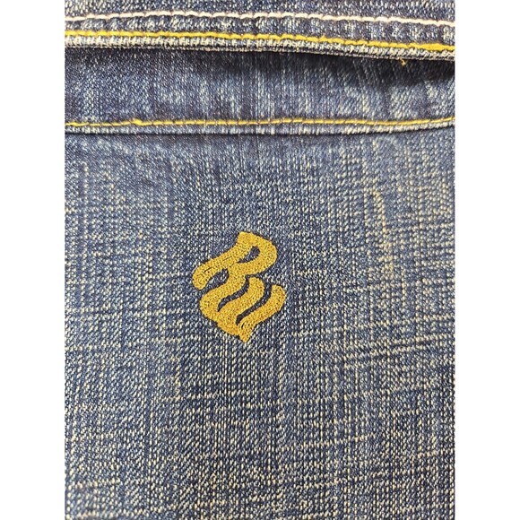 Y2K Rocawear Denim Jacket Vintage Hip-Hop Streetwear Oversized Jay-Z Era Mens 5X - Picture 10 of 12